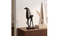 Horse Sculpture Minimalist Horse Statue Matte Black Figurine for Art Collectors, Shelf, Console Table