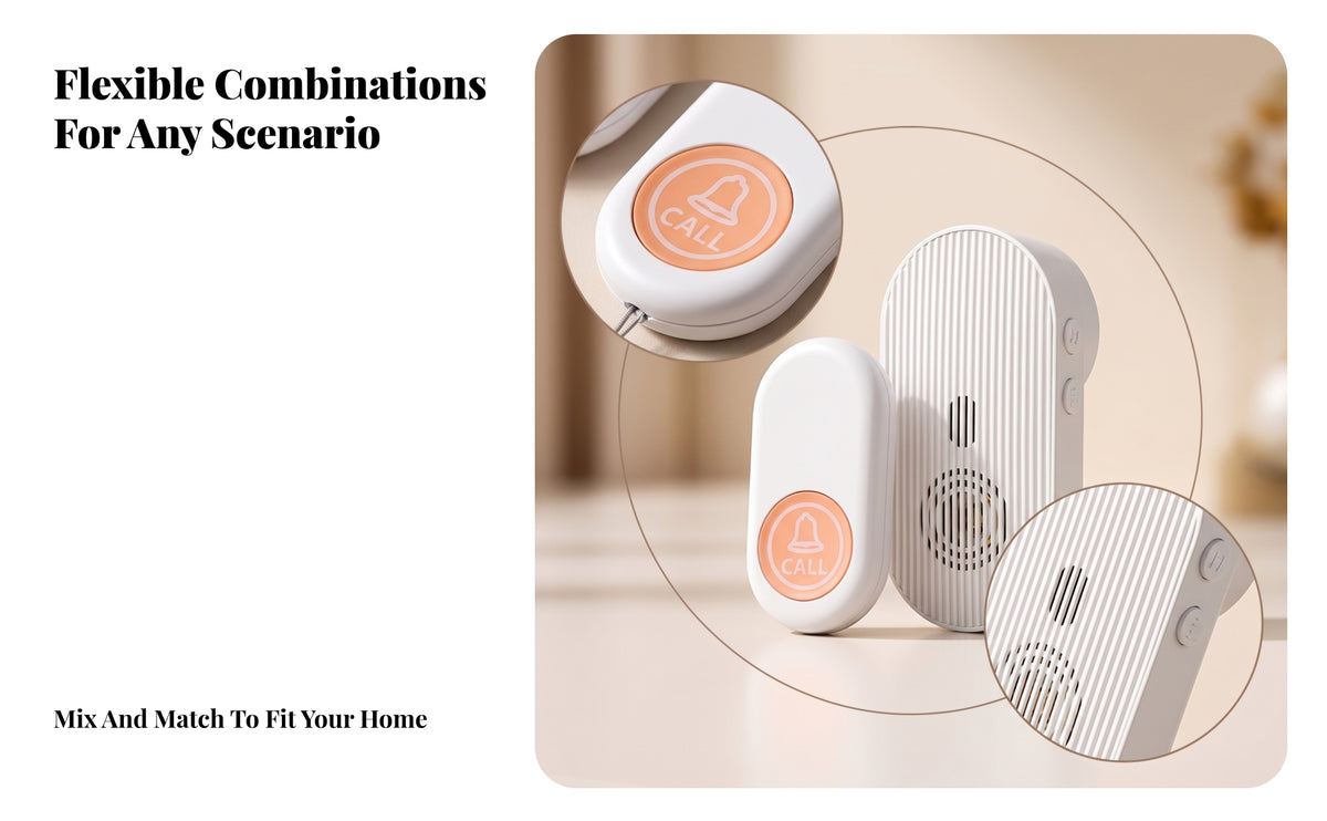 Single-Touch Wireless Call Bell Speaker Grille Call Bell System