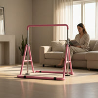 Foldable Kids Gymnastics Bar Floor-Standing Folding Gymnastics Bar Indoor Equipment Stable for Gymnasts, Toddlers, Home, Playroom, Bedroom