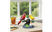 Tabletop Bird Figurine Painted Bird Ornament Sculpted Figurine with Base Natural for Collectors