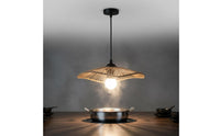 Rustic Charm Woven Paper Rope Lampshade Hollow-out Design Paper Rope Light Shade Easy Installation Imitation Rattan Lamp Cover Minimalist for Restaurant