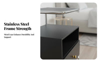 Light Luxury design Bedside Cabinet with Open Shelf Modern Design Single-Drawer Cabinet with Open Shelf Minimalist Aesthetic Nightstand Space-Saving for Small Apartment Residents, Homeowners, Students, Living Room, Hallway, Office, Nursery