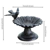 Cast Metal Avian Feeder Rustic for Gardeners, Patio, Balcony