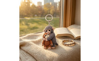 Handmade Crochet Monkey Keychain Adorable Monkey Keychain with Metal Loop Playful Accessory Decorative for Animal Lovers