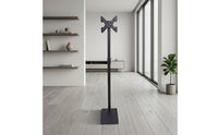 Floor TV Stand with Mount No-Drill TV Stand with VESA Mount Adjustable Height Tilting for Renters, Rental Apartment, Bedroom