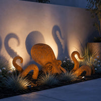 Garden Stake Sculpture Nautical Cephalopod Sculpture Rustic Giant Squid Garden Statue for Homeowners