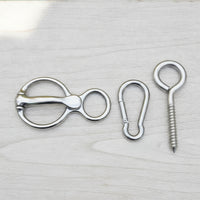3 Pieces Horse Tie Loop with Bolt Secure Hitching Loop Tying Kit Heavy-Duty Hardware Long-Lasting for Farmers, Barns, Stables