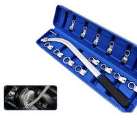 15 Pieces Auxiliary Belt Tensioner Pulley Removal Tool Kit with Case Easy Storage Belt Wrench Set Professional for Mechanics, Repair Shops
