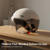 Lightweight Summer Riding Helmet Shock Resistant Half-Face Motorcycle Helmet Breathable Adjustable Fit for Women