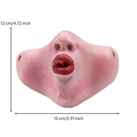 Half Face Pig Face Covering Exaggerated Latex Half Mask One Size Fits All for Adults, Pranksters, Costume Parties