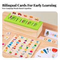 Wooden Classification Box Early Education Wooden Shape Sorting Box Educational