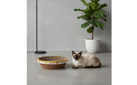 Sturdy Round Cat Scratcher Bowl Less Mess Round Cat Scratcher Bed Recyclable Material Corrugated Scratch Pad for Cats, Kittens