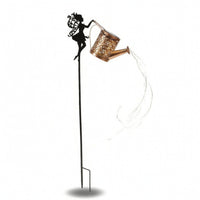 Cascading Watering Can Light with Stake Flowing Solar Watering Can Light Decorative Solar Angel Garden Stake Waterproof for Homeowners