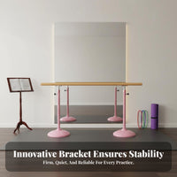 Portable Dance Barre Stable Weighted Base Adjustable Dance Barre Anti-Wobble Design Freestanding Stretching Bar for Dancers, Beginners, Gym