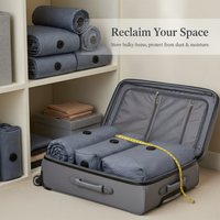 Vacuum Compression Bags for Clothes, Down Jackets, Travel Luggage - Hand Roll, No Pump Needed