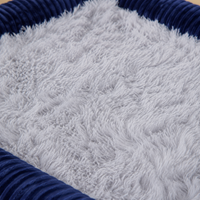 Dog Bed, Washable, Pet Bed, Bolster Type, All-season, Navy, For Large Dogs, Living Room, Next to Sofa