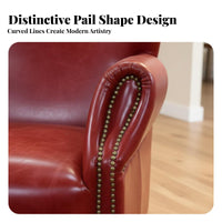 USA-inspired Country design Upholstered high-spine wing chair Armchair Comfortable Upholstered high-spine wing chair High spine Support Single Sofa Thick paddinged Seat for Homeowners, Professionals, Readers