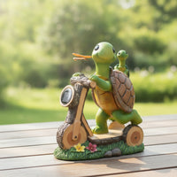 Turtle Statue with Solar Light Resin Solar Turtle Statue Adorable for Homeowners