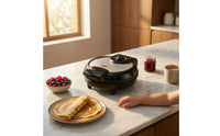 Non-Stick Electric Waffle Cone Maker Nonstick Waffle Cone Maker Hinged Kitchen Appliance Indicator Lights