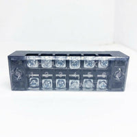 TB-1506 DIN Rail Terminal Block, 600V 15A, 100 pieces 6-pole, for control cabinet & DIYers, secure electrical connection