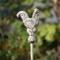 White Weather Vane, Metal Weather Vane, Garden Pick, Outdoor Garden Accent, Country-style Goods