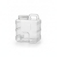 Handled Top Water Hose Set Screw Cap Water Dispenser Container Portable Clear for Outdoor Use