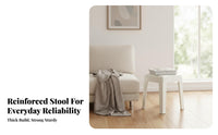 Strong Load-Bearing Stackable Low Stool Sturdy Construction Stackable Padded Stool Non-Slip Feet Small Bench Rounded Corners for Homeowners, Business Owners, Living Room, Bedroom, Entryway, Bathroom