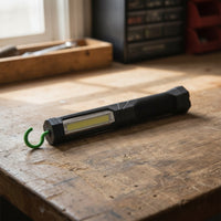Hangable LED Work Light with Hook Adjustable Foldable Work Light Hands-Unrestricted Flashlight Portable for Mechanics, Diyers, Campers, Garage, Workshop, Camping, Emergency