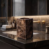 Lavatory Counter Organizer Marble Look Countertop Organizer Polished Accessory for Vanity