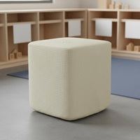 Water Resistant Square Stool Cover Modern Design Square Ottoman Cover Full Protection Elastic Footstool Protector Soft & Comfortable
