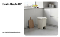 Foot Pedal Trash Can Large Capacity Foot Pedal Waste Bin Kitchen Garbage Can Hands-Effortless Function Lidded Wastebasket