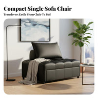 two-in-oneUse Single Fold-extendable Bed Multi-Functional transformable Sofa Foldable Design Sleeper Chair Space-Saving for Apartment Dwellers, Students, Guests, Small Spaces, Living Room, Bedroom