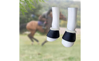 Shock-Absorbing Horse Leg Boots Wear-Resistant Horse Protection Boots PU Leather Equine Leg Wraps Faux Sheepskin Horse Athletic Gear