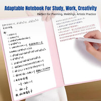 Reusable Whiteboard Notebook, Letter Size, Student Math Study, Double-Sided, Quick Clean, Portable