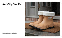 Long-Lasting Short Rain Boots Stylish Short Rubber Rain Shoes Comfortable Waterproof Booties Easy to Clean for Men, Women, Gardening, Walking, Commuting