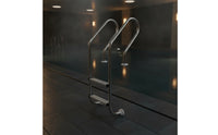 Stainless Steel Pool Ladder Flange-Mounted Pool Ladder with Handrails Rust Resistant for Facility Managers, Swimming Pools, Leisure Facilities