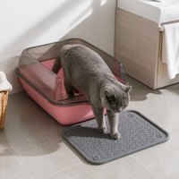 Large Open Cat Litter Box with Low Entry and Anti-Splash Design, Easy to Clean Pet Toilet