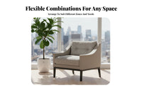 Modern Design Upholstered Tub Armchair Wrap-Around rearrest Upholstered relaxation Chair firm density Foam padding Lounge Seating Textured Upholstery for Business Owners, Interior Designers, Lobby, Office, Living Room, Bedroom