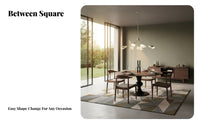 Expandable Design Square-to-Round Extendable Table transformable Shape Dining Furniture two-in-oneUse Interior Decor Space-Saving for Apartment Dwellers, Families, Homeowners, Small Spaces, Kitchen, Open-Plan Living, Home