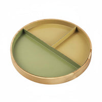 Round Display Tray Easy to Clean Round Organizer Tray Raised Rim Household Storage for Vanity Table