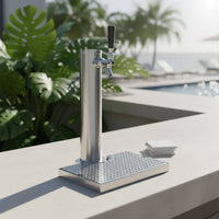Stainless Steel Beverage Dispenser Unit Polished Metal Beverage Dispenser Unit Perforated