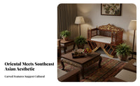Sout of the boxheast Asian design Couch Pad with Backrest Elephant Pattern Sofa seat pad Set Rich Color Palette Home Textile for Hospitality Business Owners, Homeowners, Design aficionados, Living Room, Clubhouse, Lounge Area, Reception Hall