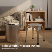 Long-Lasting Stackable Round Seat Space-Saving Stool Sturdy Construction Household Furniture Easy to Clean for Workers, Families, Workshop, Dining Room, Kitchen, Hotel