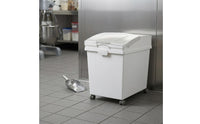 Rolling Rice Storage Container Airtight Rice Container with Wheels Mobile Storage Bin with Wheels Compact for Bakers, Kitchen Cabinet
