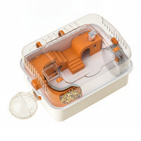 Hamster Cage Easy-to-Clean Hamster Cage with Wheel Breathable Small Animal Habitat for Apartments