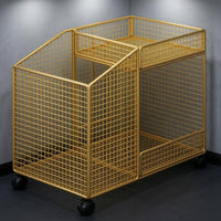 Exercise Mat Holder Welded Metal Exercise Storage Rack Slanted Top Metal Exercise Organizer