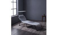 Outdoor Lounge Chair with Foldable Reclining Outdoor Lounge Chair Adjustable Lounger for Campers, Anglers, Patio