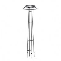 Tall Fungus Top Trellis Cross Braces Metal Climbing Trellis Tapered Frame Garden Structure Decorative Design for Courtyard