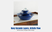 Feng Shui Water Wheel Rockery, Flowing Water Wealth Pot, Living Room Decor, Office Reception, Housewarming Gift