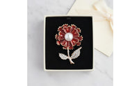 Mother's Day Gift Carnation Brooch Hand-Applied Enamel Pearl Flower Brooch Elegant Design Fashion Accessory for Weddings
